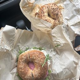 Rosemary Bagel White Fish (Bottom) and Onion and Sea Salt Okinomiyaki (Top) Rosemary Bagel White Fish (Bottom) and Onion and Sea Salt Okinomiyaki (Top)