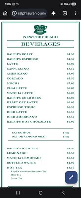 Menu photo 1 Ralph's Coffee Newport Beach, CA Menu photo 1 Ralph's Coffee Newport Beach, CA