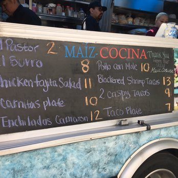 MAIZ Cocina - Menu (1 of 2) 06/27/18 - Food Trucks Near Me - Corona, California MAIZ Cocina - Menu (1 of 2) 06/27/18 - Food Trucks Near Me - Corona, California