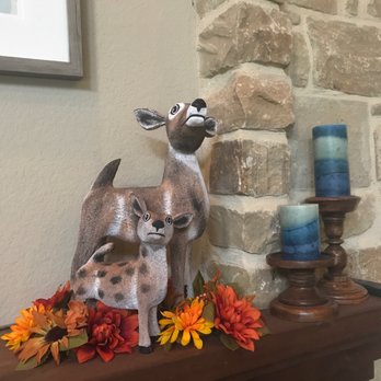El Nicho - Mom and baby deer carving - Gift Shops Near Me - Santa Fe, New Mexico