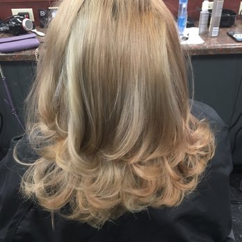Bellus Academy - During the blow out so you can see the full change ! - Cosmetology Schools Near Me - El Cajon, California