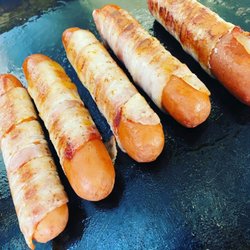The Hangry Dog - Bacon wrapped dogs