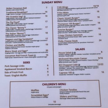Thompson 105 - Sunday Brunch Menu - Italian Near Me - Scottsdale, Arizona Thompson 105 - Sunday Brunch Menu - Italian Near Me - Scottsdale, Arizona