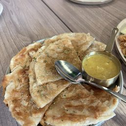Roti with curry dip