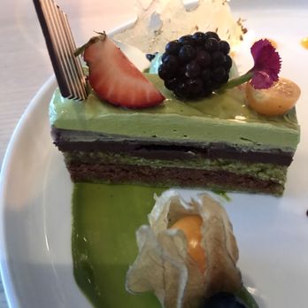 Miku - Green tea opera cake should not be passed up. Make sure to tell your waiter to save you a slice because it may sell out! $14 CAD - Japanese Near Me - Vancouver, British Columbia