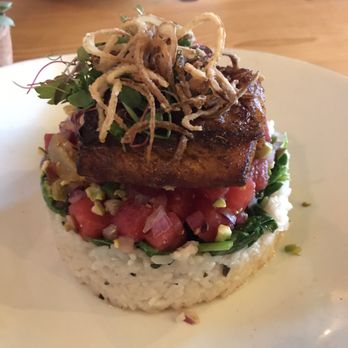La Sirena - THIS BEAUTY RIGHT HERE!!! Blackened salmon! GORGEOUS! - Cocktail Bars Near Me - Lubbock, Texas