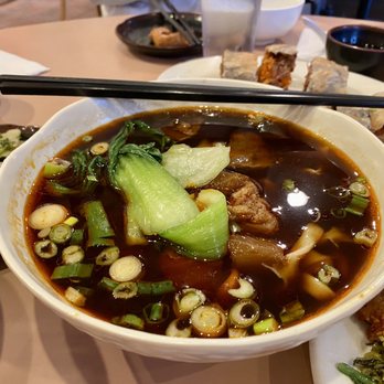 A&J - Niu rou niu jin mian (spicy beef and tendon noodle soup) - Taiwanese Near Me - Annandale, Virginia A&J - Niu rou niu jin mian (spicy beef and tendon noodle soup) - Taiwanese Near Me - Annandale, Virginia