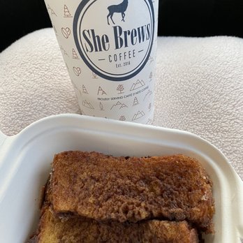 Shebrews Coffee - My Large latte and French toast sticks! - Coffee & Tea Near Me - Butte, Montana Shebrews Coffee - My Large latte and French toast sticks! - Coffee & Tea Near Me - Butte, Montana