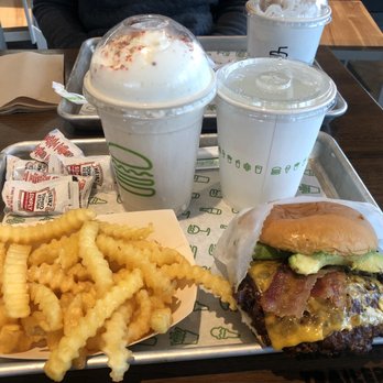 Shake Shack Fishers - Bacon Avocado Double Shack Burger Strawberry Rhubarb Shake - Burgers Near Me - Fishers, Indiana Shake Shack Fishers - Bacon Avocado Double Shack Burger Strawberry Rhubarb Shake - Burgers Near Me - Fishers, Indiana