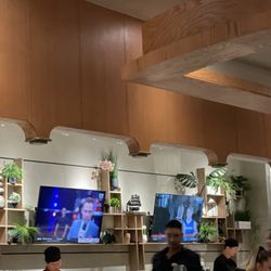 Sakura - Sushi bar in dining area has 3 TVs