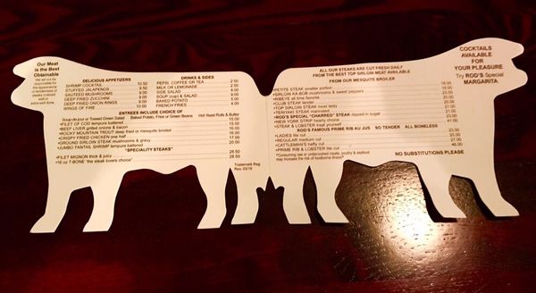 Menu photo 6 Rod's Steak House Williams, AZ