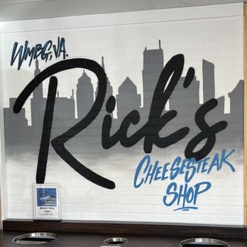 Rick's Cheesesteak Shop - Mural inside - Cheesesteaks Near Me - Williamsburg, Virginia