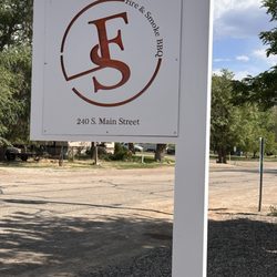 Fire + Smoke BBQ - Sign out front