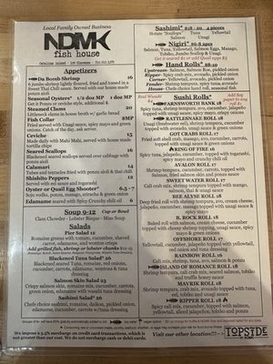 Menu photo 2 NDMK Fish House Avalon, CA Menu photo 2 NDMK Fish House Avalon, CA
