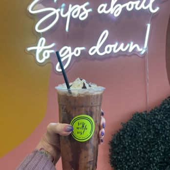 Flourish Canton - Loaded protein Mocha raspberry coffee! Delicious - Desserts Near Me - Canton, Michigan