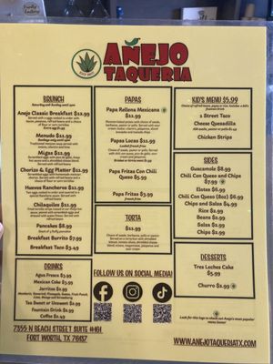 Menu photo 5 Añejo Taqueria Fort Worth, TX Menu photo 5 Añejo Taqueria Fort Worth, TX