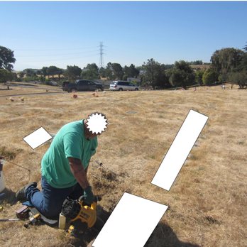 Skyview Memorial Lawn - This is what the cemetery looked like.  Totally sad!!  Contractor's face & plot markers obscured for privacy. - Funeral Services & Cemeteries Near Me - Vallejo, California