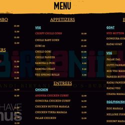 Biryaniify - Menu page 1