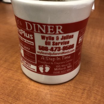 Jr's Diner - Ads on the coffee mug - American Near Me - Milford, Massachusetts Jr's Diner - Ads on the coffee mug - American Near Me - Milford, Massachusetts