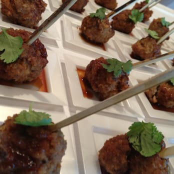 Taste Of The NFL - Korean BBQ meatballs with cilantro. From FB's. - Local Flavor Near Me - Cincinnati, Ohio Taste Of The NFL - Korean BBQ meatballs with cilantro. From FB's. - Local Flavor Near Me - Cincinnati, Ohio