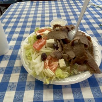 Greek House - Greek Salad w/Gyro Meat - Greek Near Me - Norman, Oklahoma Greek House - Greek Salad w/Gyro Meat - Greek Near Me - Norman, Oklahoma