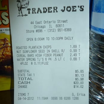 Trader Joe's - The Receipt - Grocery Near Me - Chicago, Illinois