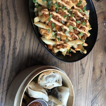 MOFU Shoppe - Kimchi Fries and Beef Bulgogi Dumplings (5 Count) - Asian Fusion Near Me - Raleigh, North Carolina MOFU Shoppe - Kimchi Fries and Beef Bulgogi Dumplings (5 Count) - Asian Fusion Near Me - Raleigh, North Carolina