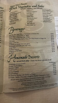 Menu photo 5 Mary Mac's Tea Room Atlanta, GA