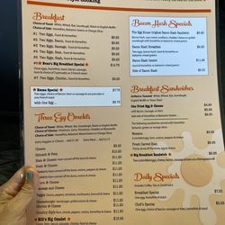 Evans Egg House - Menu 2024