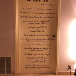 It's All About You, yoga and more - Reminders on the studio wall