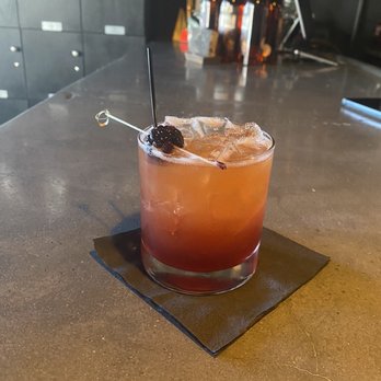 Whiskey and Ashe - Bramble made w/ bumbu rum - Cigar Bars Near Me - Slidell, Louisiana