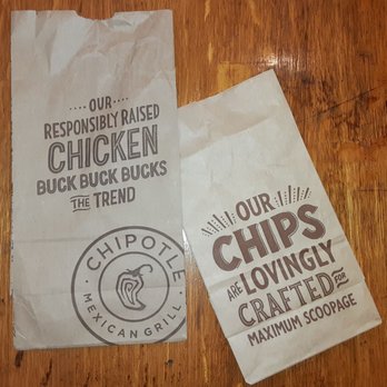 Chipotle Mexican Grill - I had chips... how do you "craft" chips? Also not sure about the chicken slogan... - Fast Food Near Me - Torrington, Connecticut