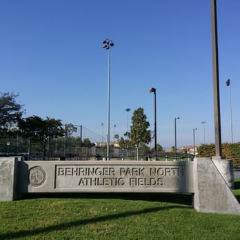 Behringer Park North Athletic Fields - The Behringer Park North Athletic Fields grand sign. - Parks Near Me - La Mirada, California