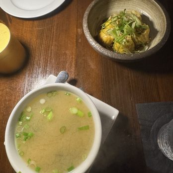 The Sea - Miso Soup and Thai Steamed Dumplings - Sushi Bars Near Me - Delray Beach, Florida The Sea - Miso Soup and Thai Steamed Dumplings - Sushi Bars Near Me - Delray Beach, Florida