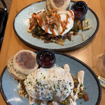 Dime Store - Top: Duck bop hash Bottom: Mexican street corn hash - Breakfast & Brunch Near Me - Detroit, Michigan Dime Store - Top: Duck bop hash Bottom: Mexican street corn hash - Breakfast & Brunch Near Me - Detroit, Michigan