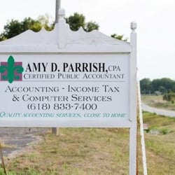 Amy D Mezo Parrish, CPA - Our Sign at 1115 St Rt 127 South, Jonesboro