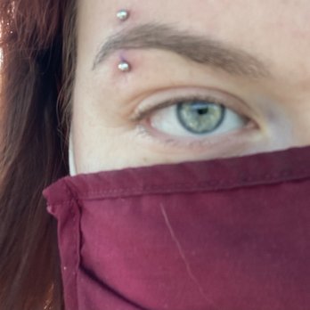 Tattoo Union - eyebrow piercing - a bit swollen because it's brand new - Tattoo Near Me - Chicago, Illinois