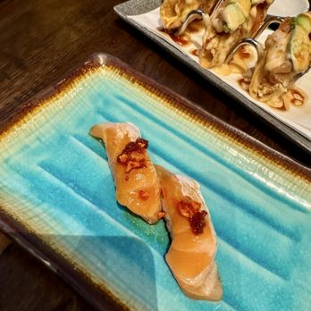 Boathouse Asian Eatery - Salmon nigiri - Japanese Near Me - Rohnert Park, California Boathouse Asian Eatery - Salmon nigiri - Japanese Near Me - Rohnert Park, California