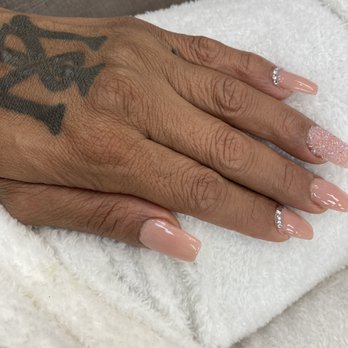 Sacto Nails - Pink gel full set coffin short nails - Nail Salons Near Me - Sacramento, California Sacto Nails - Pink gel full set coffin short nails - Nail Salons Near Me - Sacramento, California