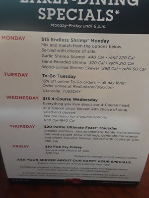 Menu photo 6 Red Lobster El Paso, TX