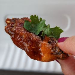Street Eats Market - Close-up look of my tandoori gar-par wing