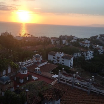 Casa Isabel - Sunset view atop of Bar & Grill at Casa Isabel - Mexican Near Me - Puerto Vallarta, JAL