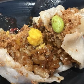 Lao Wu Authentic Shanghai Dumpling - C10. Egg Yolk Shumai. Salted egg yolk. Pork soong - Shanghainese Near Me - Edison, New Jersey
