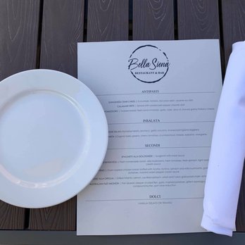 Bella Siena - Preprinted menus - Italian Near Me - Benicia, California