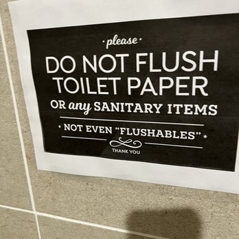 Quest Diagnostics - Why I can't flush toilet paper? Trash can is not close by - Laboratory Testing Near Me - North Miami Beach, Florida