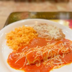 Chapala Mexican Restaurant - Kids (1) RedEnchilada with rice & beans
