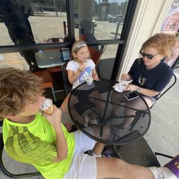My family enjoying some ice cream