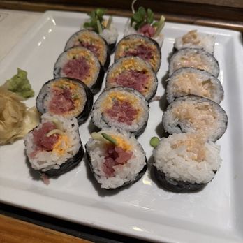 Edomasa Sushi Bar & Restaurant - Spicy Tuna Roll + Scallop Roll - Japanese Near Me - Santa Barbara, California Edomasa Sushi Bar & Restaurant - Spicy Tuna Roll + Scallop Roll - Japanese Near Me - Santa Barbara, California