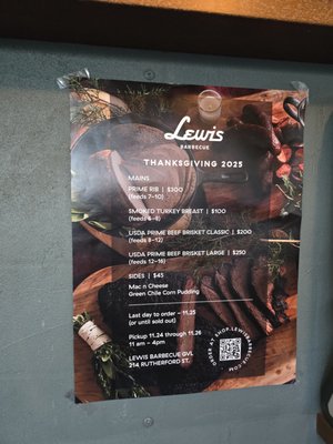 Menu photo 4 Lewis Barbecue Charleston, SC
