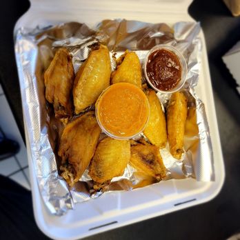 Those Guys Pies - Wings with Diablo ranch and spicy BBQ - Pizza Near Me - Henderson, Nevada
